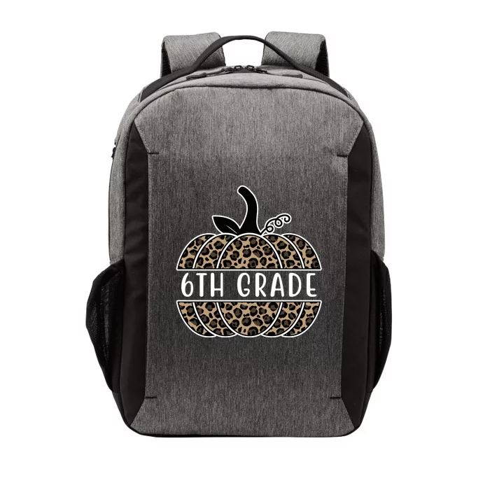 6th Grade Leopard Pumpkin Vector Backpack