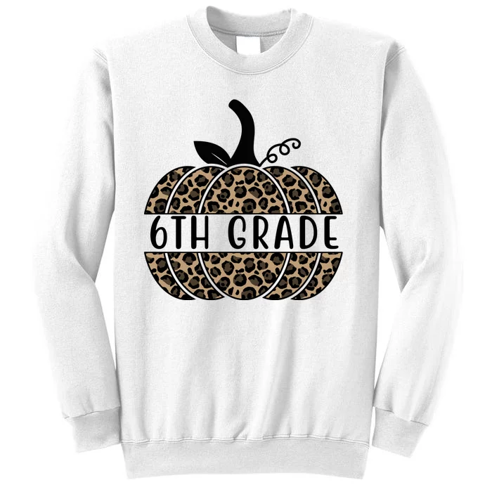 6th Grade Leopard Pumpkin Sweatshirt