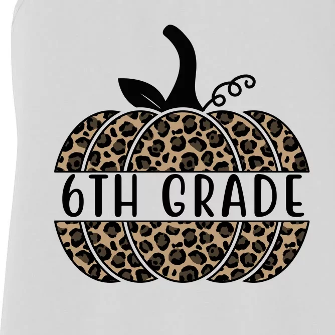 6th Grade Leopard Pumpkin Women's Racerback Tank