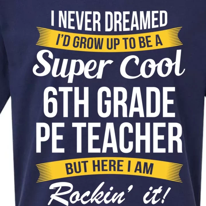 6Th Grade Pe Teacher Gift Funny Gift Sueded Cloud Jersey T-Shirt