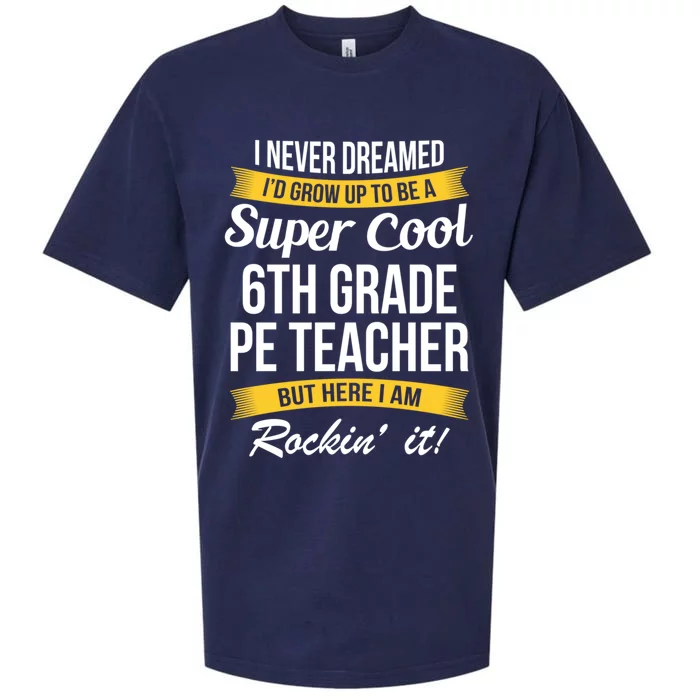 6Th Grade Pe Teacher Gift Funny Gift Sueded Cloud Jersey T-Shirt