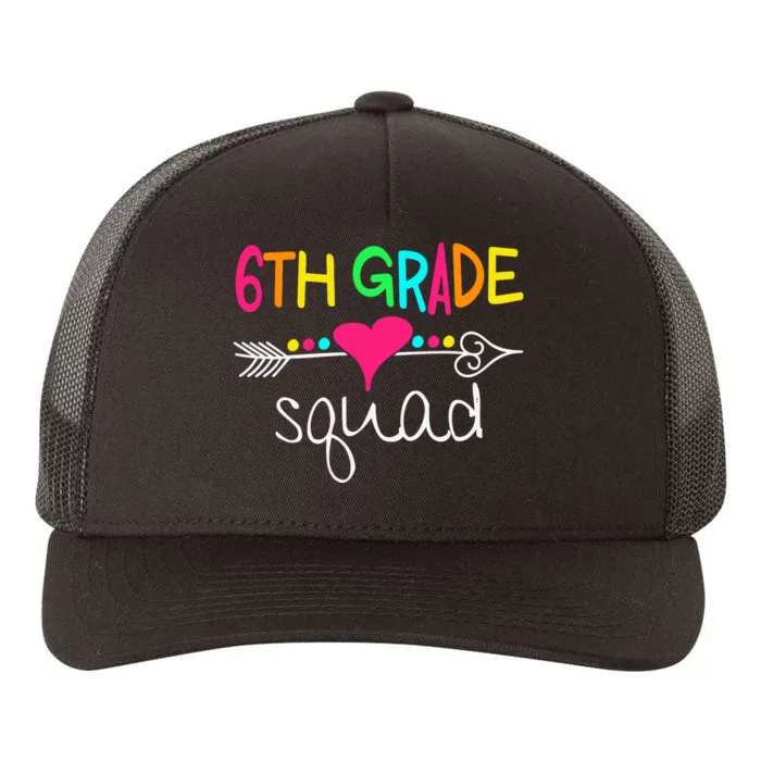 6th Grade Squad Sixth Teacher Student Team Back To School Gift Yupoong Adult 5-Panel Trucker Hat