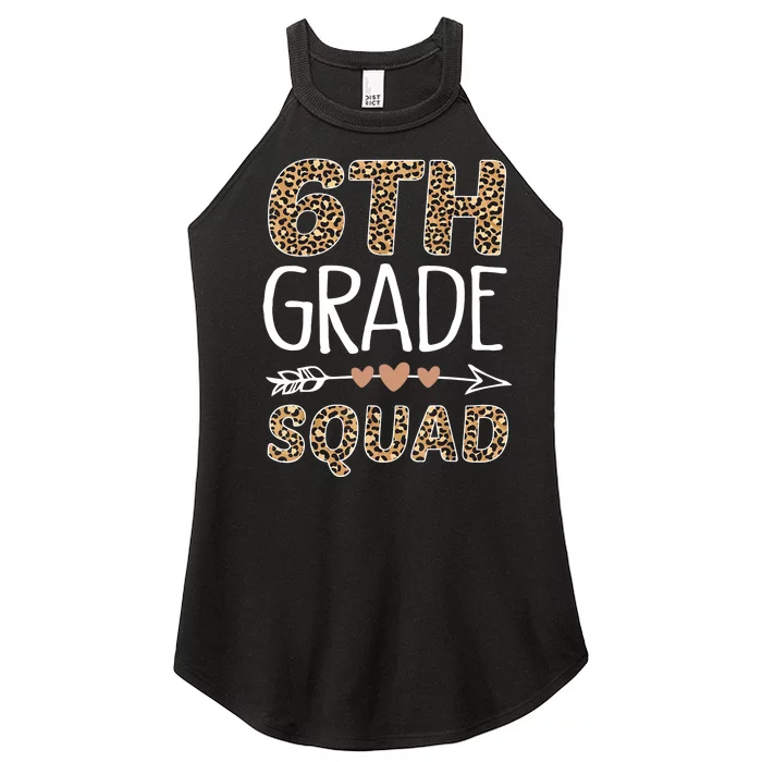 6th Grade Squad Leopard Teacher Student Women’s Perfect Tri Rocker Tank