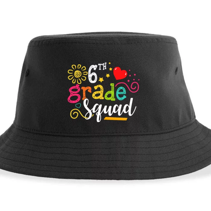 6th Grade Squad Student Teacher Gift Back To School Sustainable Bucket Hat