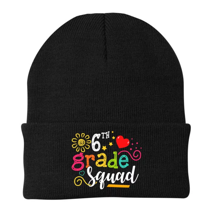 6th Grade Squad Student Teacher Gift Back To School Knit Cap Winter Beanie