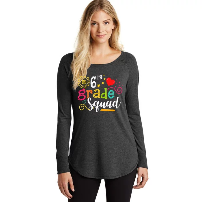 6th Grade Squad Student Teacher Gift Back To School Women's Perfect Tri Tunic Long Sleeve Shirt