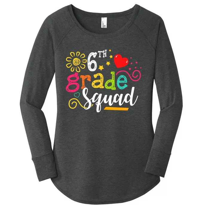 6th Grade Squad Student Teacher Gift Back To School Women's Perfect Tri Tunic Long Sleeve Shirt