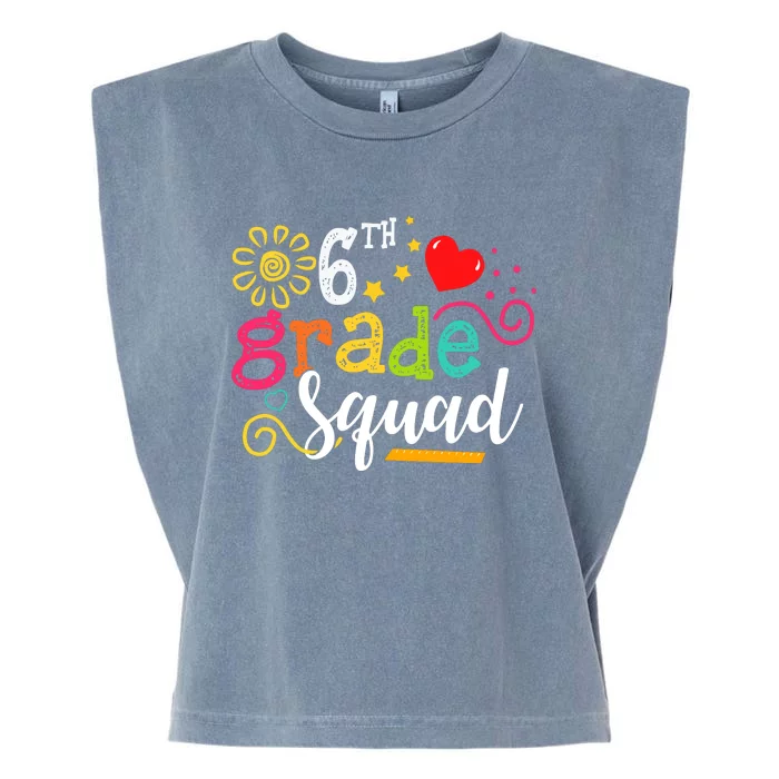 6th Grade Squad Student Teacher Gift Back To School Garment-Dyed Women's Muscle Tee