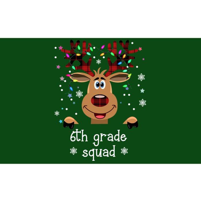 6th Grade Squad Reindeer Christmas Bumper Sticker