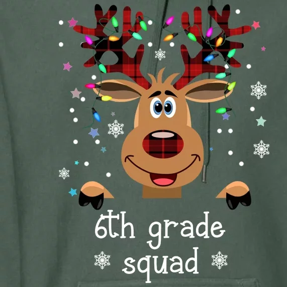 6th Grade Squad Reindeer Christmas Premium Hoodie