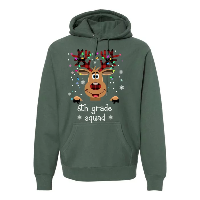 6th Grade Squad Reindeer Christmas Premium Hoodie