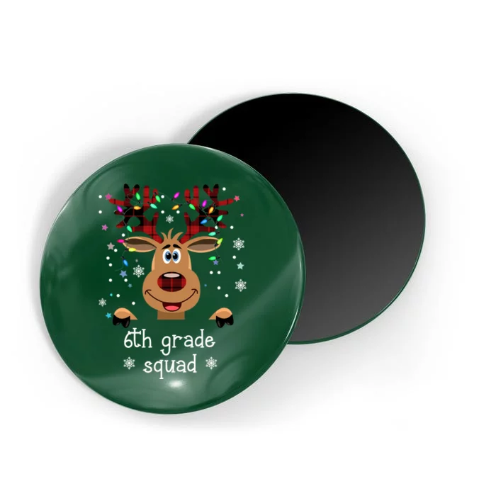 6th Grade Squad Reindeer Christmas Magnet