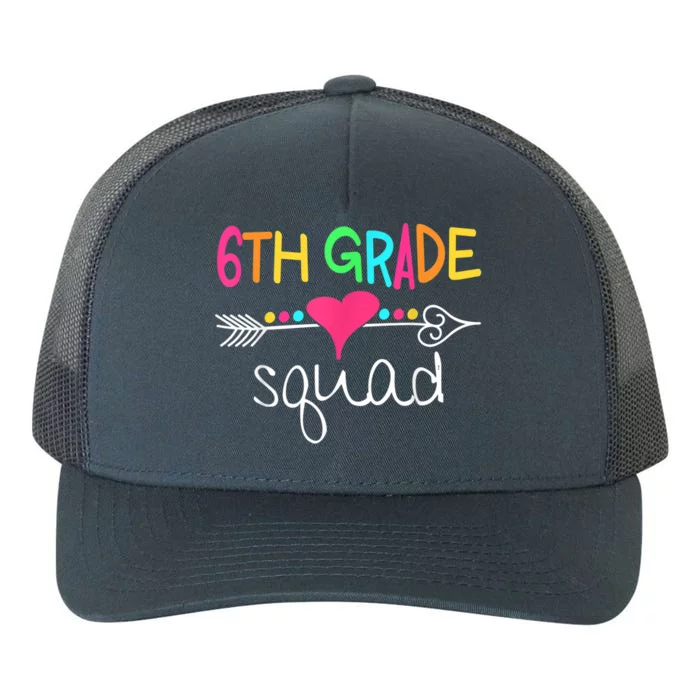 6Th Grade Squad Sixth Teacher Student Team Back To School Cute Gift Yupoong Adult 5-Panel Trucker Hat