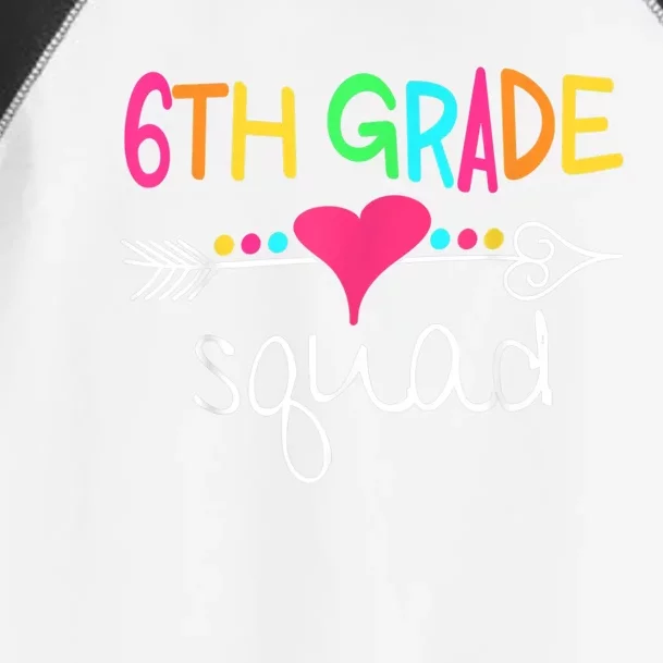 6Th Grade Squad Sixth Teacher Student Team Back To School Cute Gift Toddler Fine Jersey T-Shirt