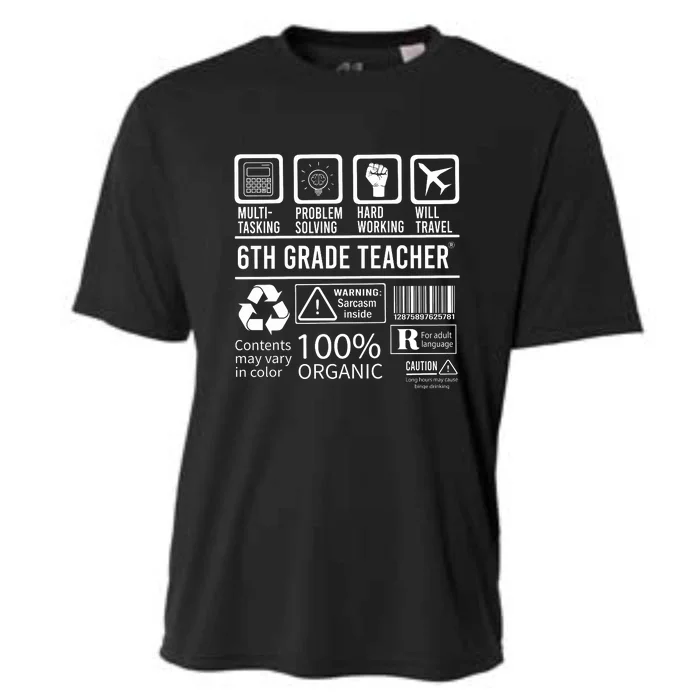 6th Grade Teacher MultiTasking Certified Job Gift Sixth Grade Cooling Performance Crew T-Shirt