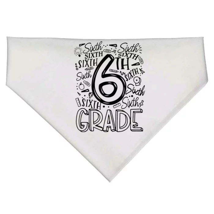 6th Grade Teacher Sixth Grade Teacher Teaching Job USA-Made Doggie Bandana