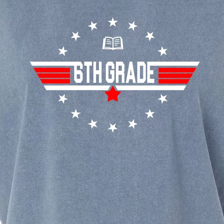 6th Grade Top Gun Pilot Back To School Garment-Dyed Women's Muscle Tee