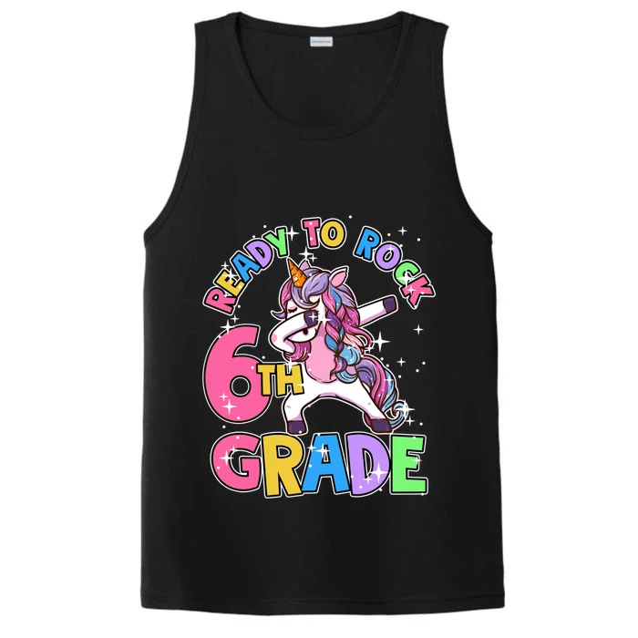 6Th Grade Unicorn First Day Of School Outfit Gift Performance Tank