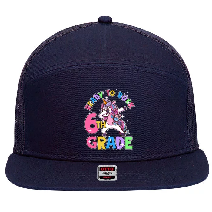 6Th Grade Unicorn First Day Of School Outfit Gift 7 Panel Mesh Trucker Snapback Hat