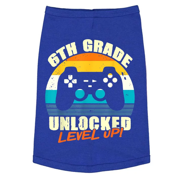 6Th Grade Unlocked Level Up Gamer Back To School Sixth Grade Gift Doggie Tank