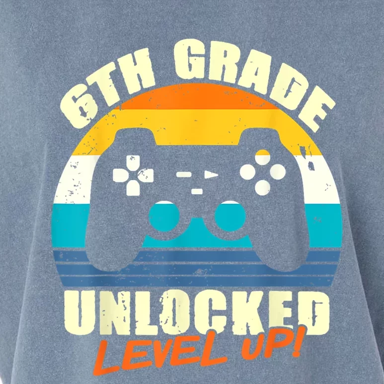 6Th Grade Unlocked Level Up Gamer Back To School Sixth Grade Gift Garment-Dyed Women's Muscle Tee