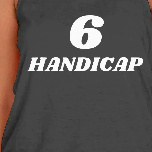 6 Handicap Golf Biden Funny Women's Knotted Racerback Tank