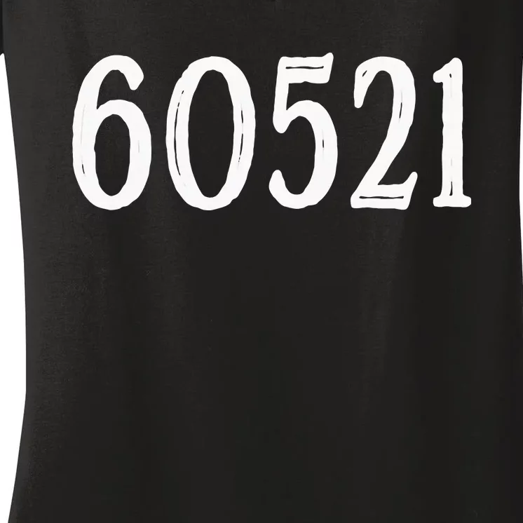 60521 Hinsdale Illinois Zip Code Women's V-Neck T-Shirt