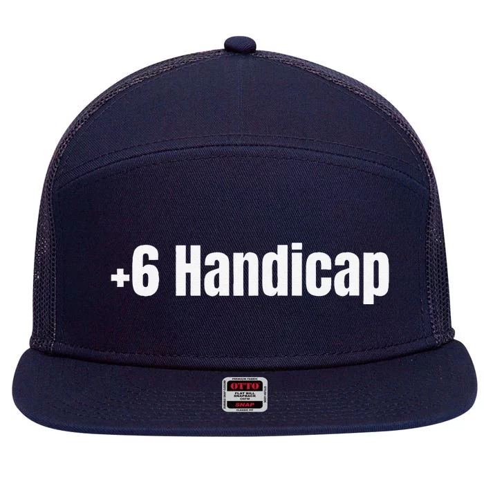 +6 Handicap Plus 6 Handicap 7 Panel Mesh Trucker Snapback Hat