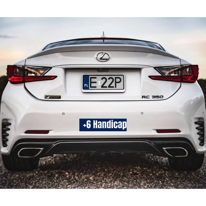 +6 Handicap Plus 6 Handicap Bumper Sticker