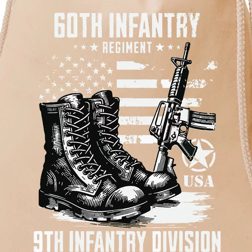 60th Infantry Regiment 9th Infantry Division Veteran Drawstring Bag