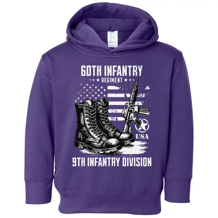 60th Infantry Regiment 9th Infantry Division Veteran Toddler Hoodie