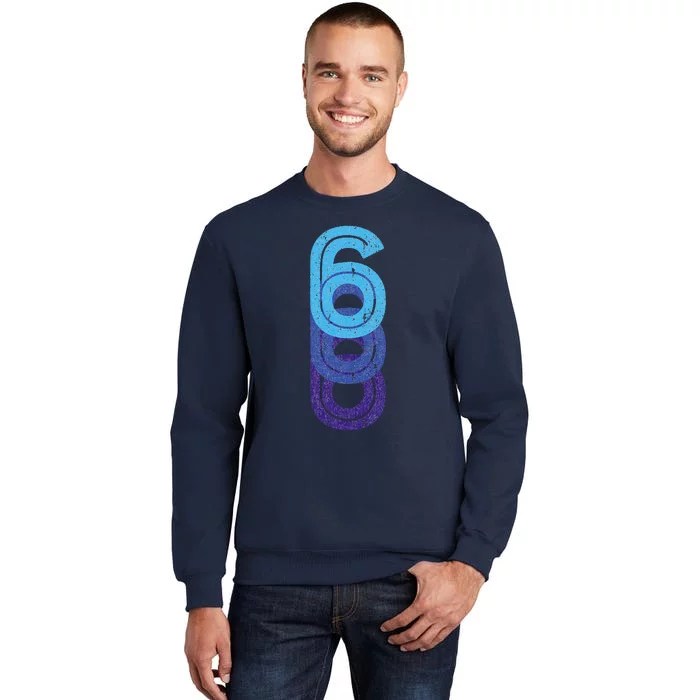 6 Lucky Number 6th Year Birthday Age Sports Team Tall Sweatshirt