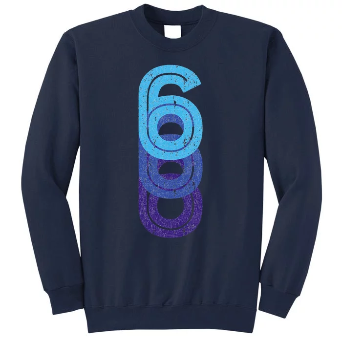 6 Lucky Number 6th Year Birthday Age Sports Team Tall Sweatshirt