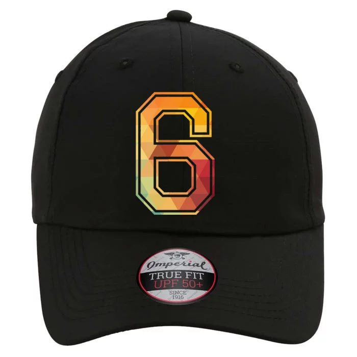 6 Lucky Number Sports Team Low Poly Year Age 6th Birthday The Original Performance Cap