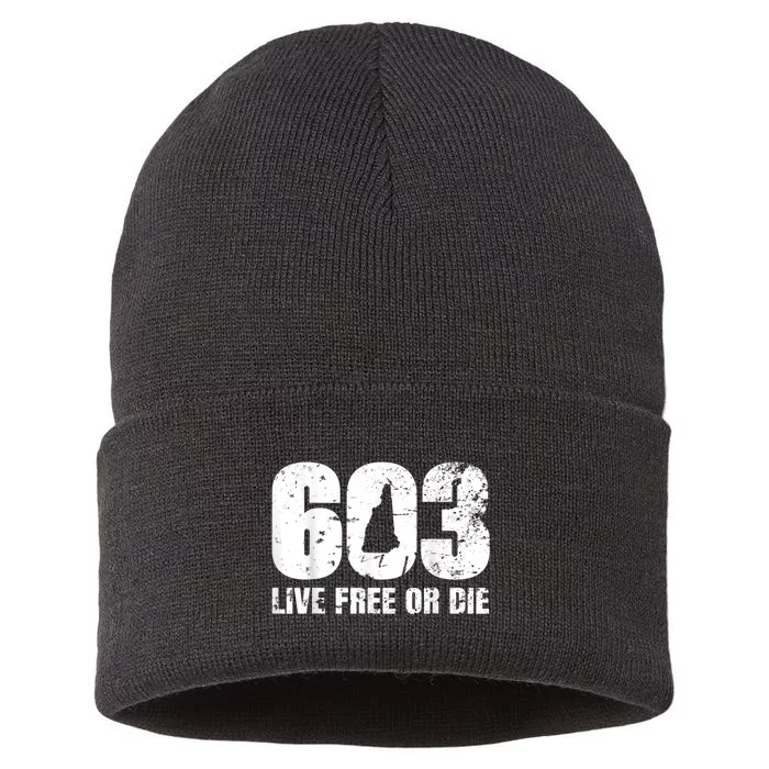 603 New Hampshire Product Live Free Or Die Sustainable Knit Beanie