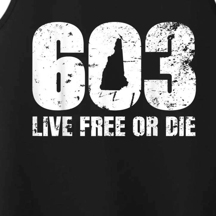 603 New Hampshire Product Live Free Or Die Performance Tank