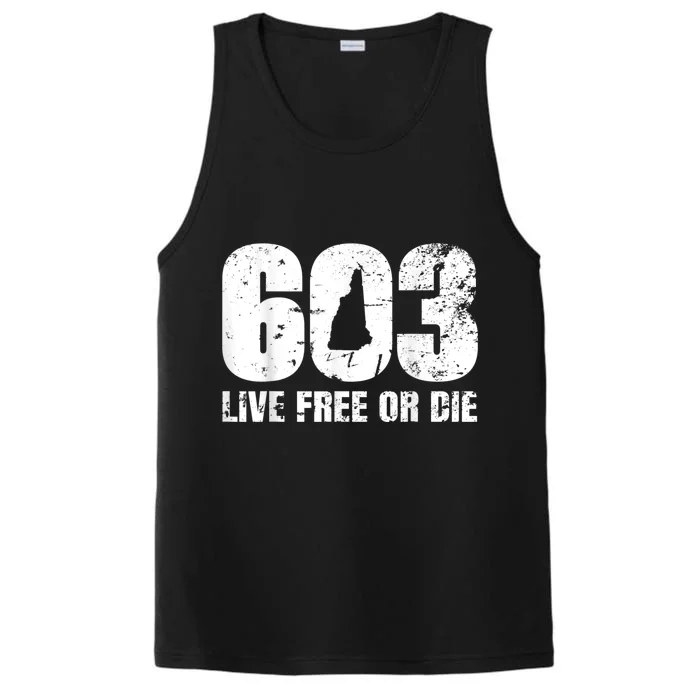 603 New Hampshire Product Live Free Or Die Performance Tank