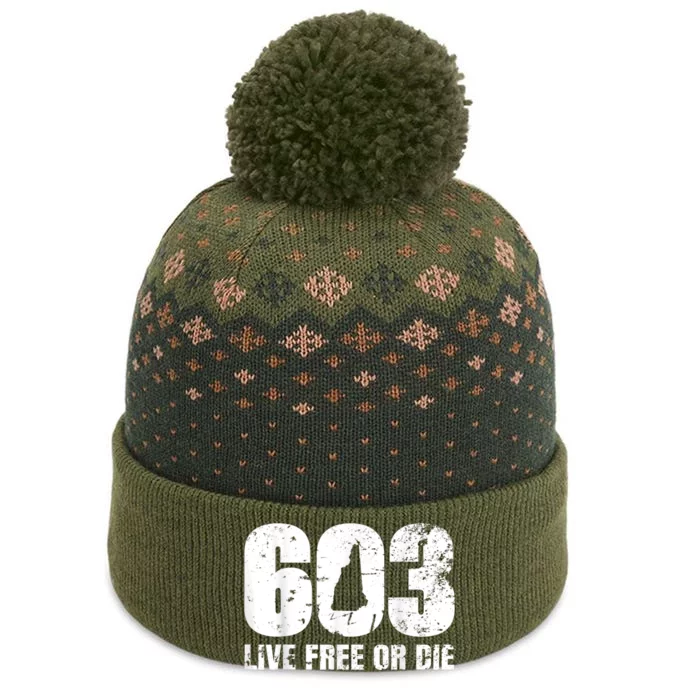 603 New Hampshire Product Live Free Or Die The Baniff Cuffed Pom Beanie