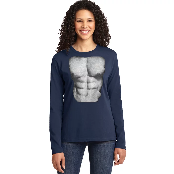 6 Pack Abs Ladies Long Sleeve Shirt