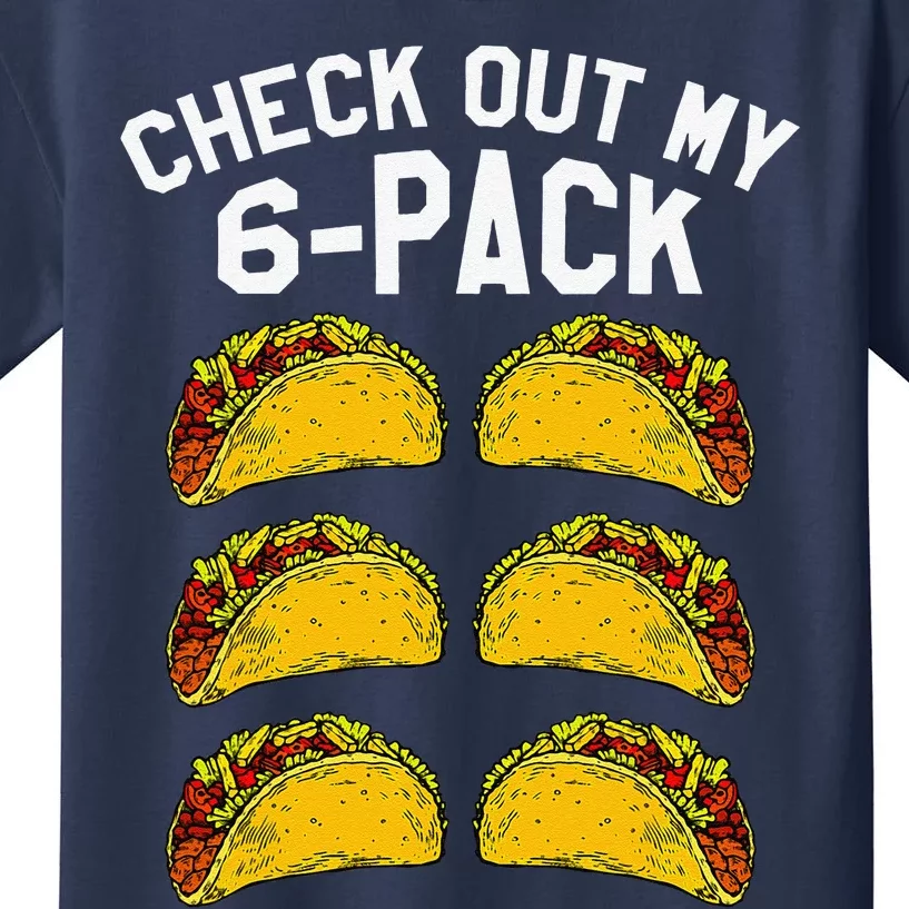 6 Pack Fitness Taco Funny Mexican Gym Top For Taco Lovers Kids T-Shirt