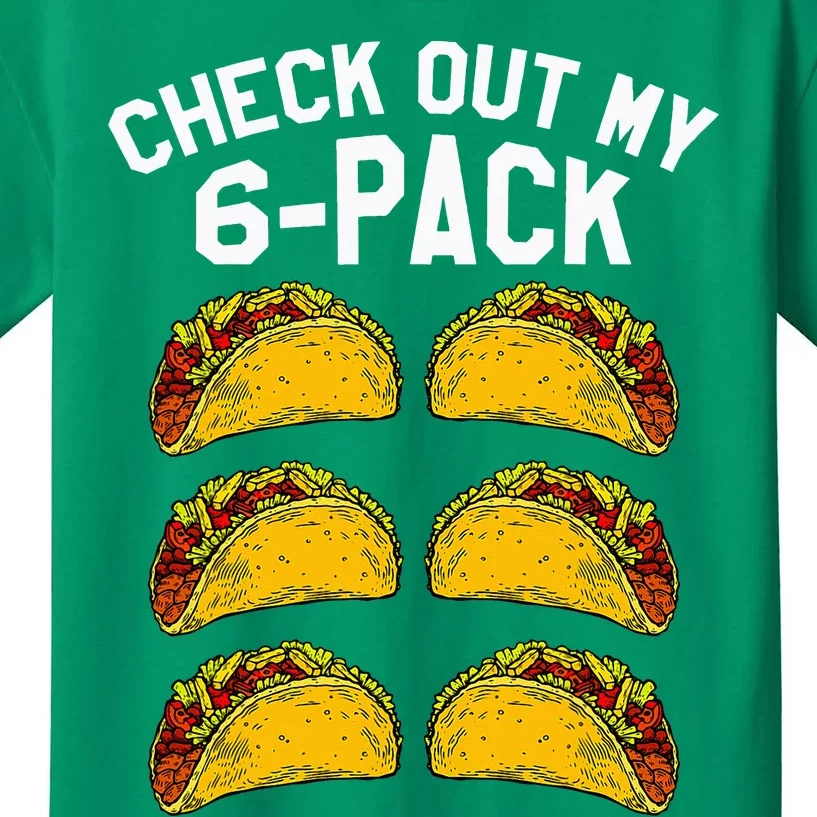 6 Pack Fitness Taco Funny Mexican Gym Top for Taco Lovers Kids T-Shirt