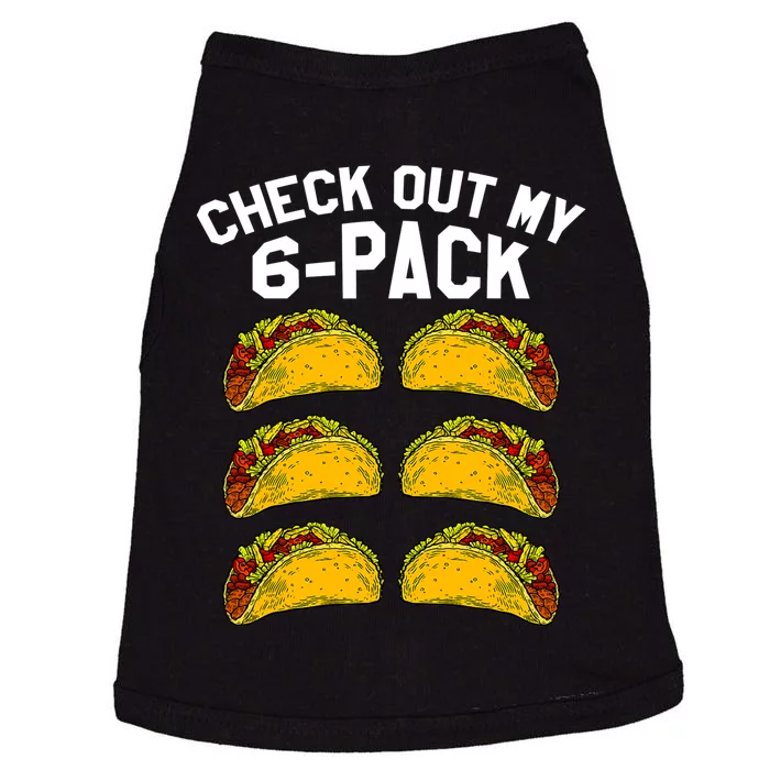 6 Pack Fitness Taco Funny Mexican Gym Top For Taco Lovers Doggie Tank