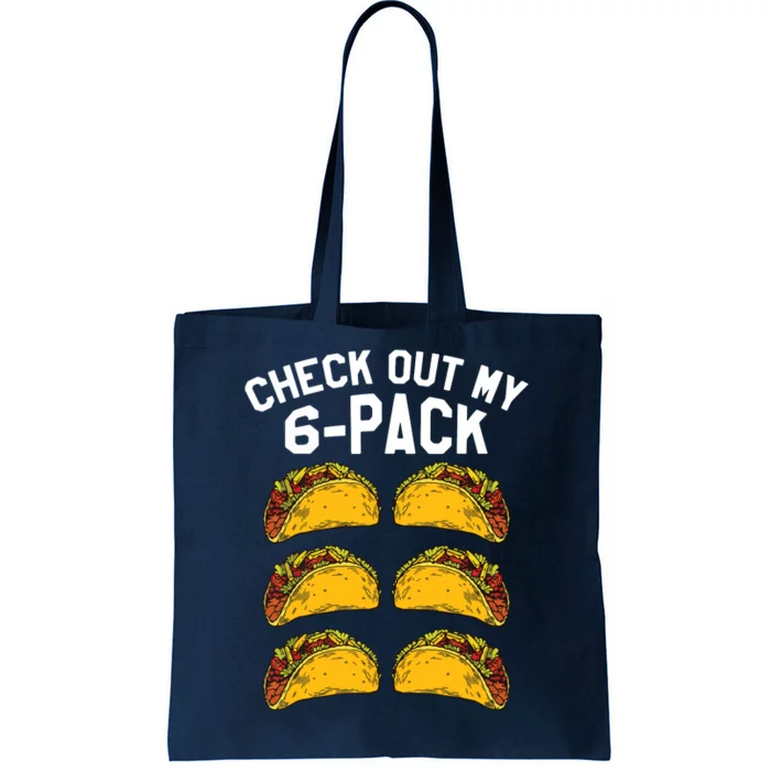 6 Pack Fitness Taco Funny Mexican Gym Top For Taco Lovers Tote Bag