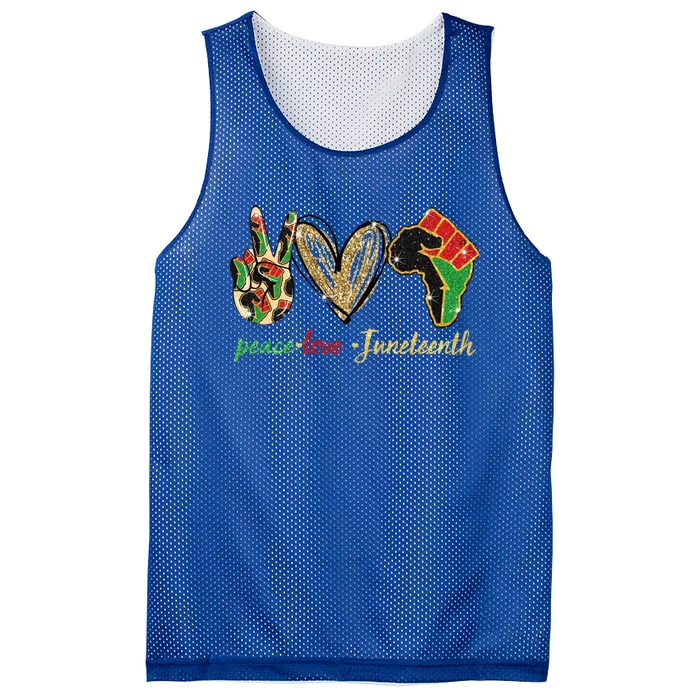 6mx Peace Love Juneteenth Of June 19 1865 African American Funny Gift Mesh Reversible Basketball Jersey Tank