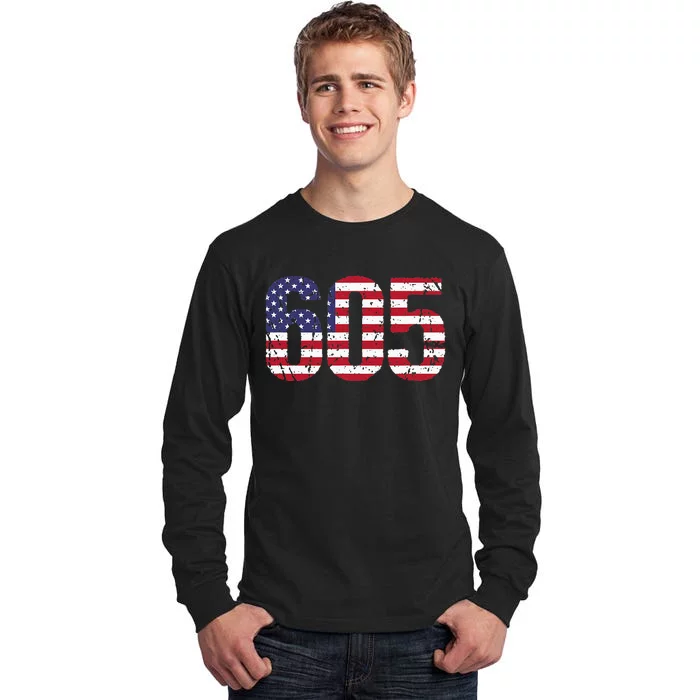 605 South Dakota Area Code Tall Long Sleeve T-Shirt