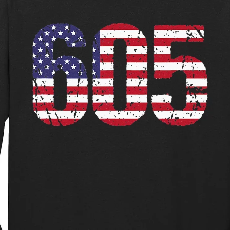 605 South Dakota Area Code Tall Long Sleeve T-Shirt