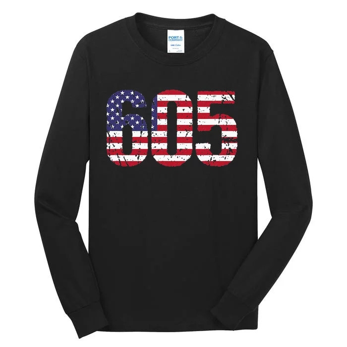 605 South Dakota Area Code Tall Long Sleeve T-Shirt