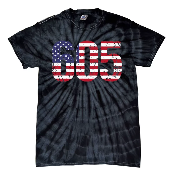 605 South Dakota Area Code Tie-Dye T-Shirt