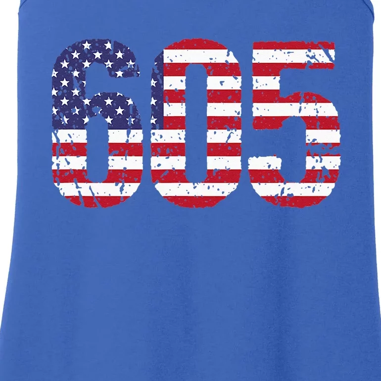 605 South Dakota Area Code Ladies Essential Tank