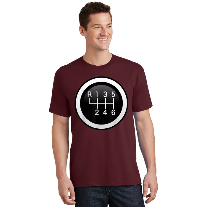 6 Speed Manual Stick Gear Shift Auto Racing Car T-Shirt